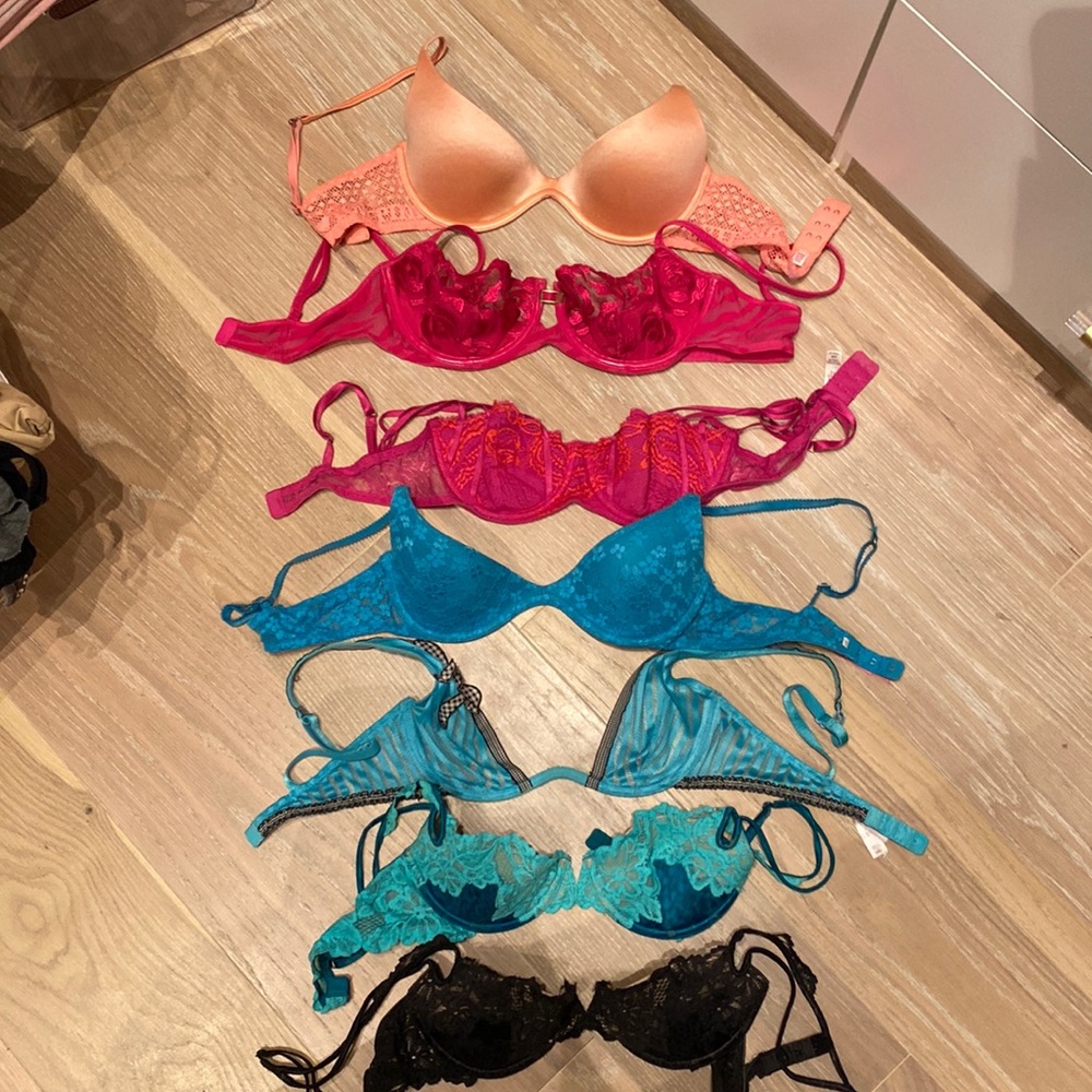 Victoria’s Secret bras- ranging from size 32B to 34B - lightly worn (7 bras)